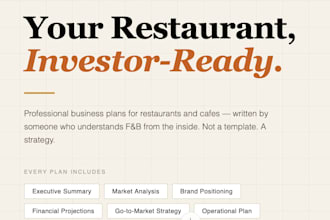 build a professional business plan for you