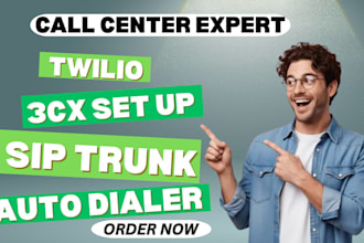 setup verified twilio telnyx call center 3cx did numbers IVR