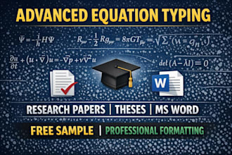 format thesis, research papers and complex equations in ms word professionally