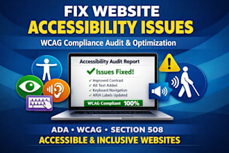 fix website accessibility issues wcagcompliance audit and optimization
