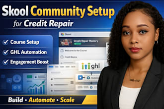 setup skool community skool online course skool manager skool credit repair