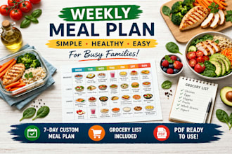create a simple weekly meal plan for busy families