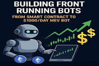 create front running bot, uniswap bot, crypto arbitrage bot, volume bot