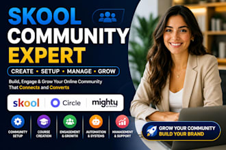 setup skool community circle so mighty networks create wix online course content