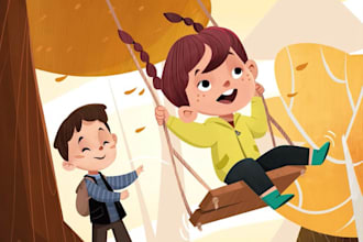 create enchanting 2d 3d ai children book illustrations