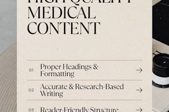 write professional medical and health articles