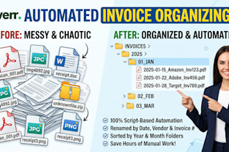 automate renaming and organizing your invoices by month and year