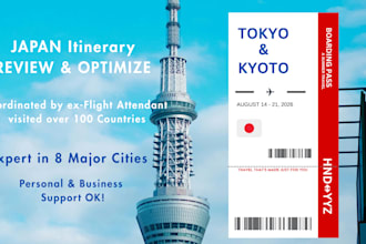 professionally review and optimize your japan travel itinerary