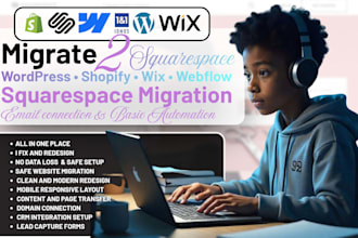 migrate your website to squarespace with CRM and automation
