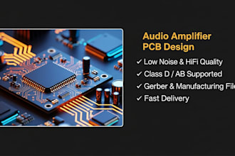 design high quality audio amplifier pcb with low noise,hifi,class d, ab circuits