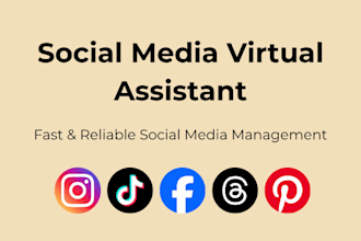 social media virtual assistant, content planning and management