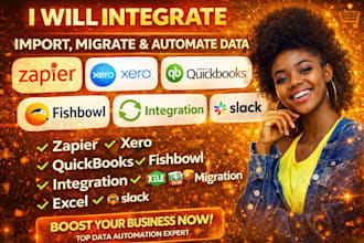 integrate zapier xero quickbooks fishbowl integration excel csv migration slack