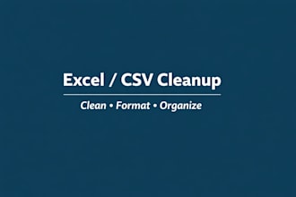 clean and format your excel or CSV data