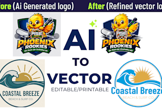 redraw logo to vector with refine design