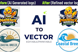 redraw logo to vector with refine design
