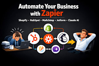 create zapier shopify jotform hubspot acuity mailchimp claude workflows
