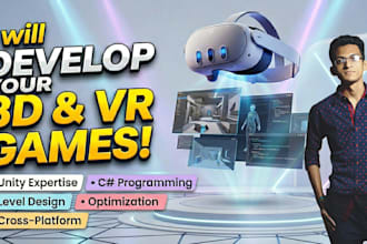 develop professional VR , xr or 3d games in unity