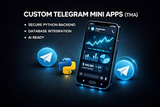 develop a custom telegram mini app or webapp with secure backend