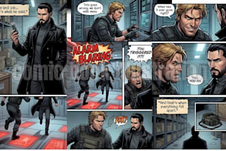 do comic book illustration, graphic novel for your nsfw comic page