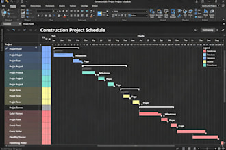 create professional ms project schedule, gantt chart and resource loading
