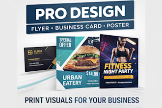 vos visuels professionnels flyer, carte de visite, affiche