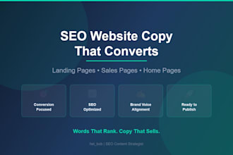 write SEO website copy landing pages and sales pages that convert