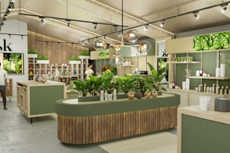 create interior 3d rendering and architectural rendering