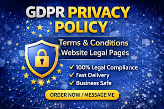 write gdpr privacy policy and terms for your website