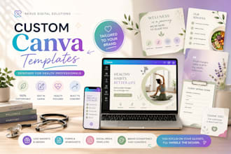 desing canva templates for wellness and health coaches