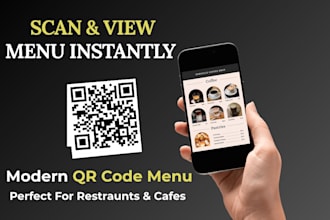 create professional restaurant menu and qr menu design