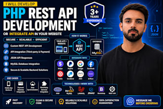 develop php rest api or integrate api in your website