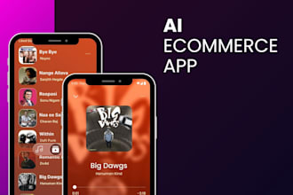 develop ai ecommerce mobile app, shopping app for ios and android flutter
