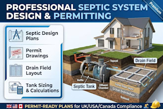 tx, ca, ns, septic plans for permit, construction, septic tank plans, drainage
