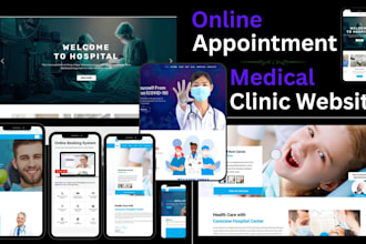 design a healthcare or medical clinic doctor website with booking