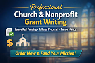 write professional church grant proposals for nonprofit funding
