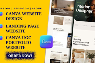 design canva website, ugc portfolio, canva landing page, canva portfolio