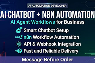 build ai chatbot n8n automation and api workflow