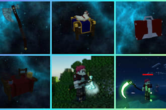 create furniture, objects, props or weapons in blockbench