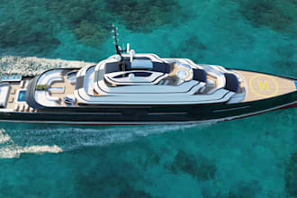 design 3d cgi yacht design, 3d ship design, 3d speed boat, 3d rib boat, tugboat