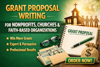 write nonprofits, churches and faith based grant proposals