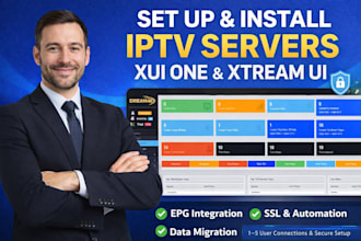 setup and install admin xui one server,xtream ui server,epg setup,SSL,automation