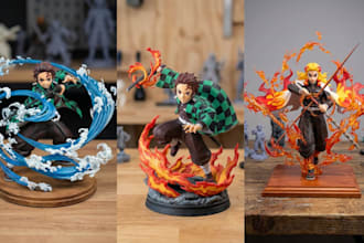 do 3d print and paint miniature figurine hand painting anime stl file print aos