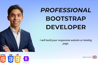 create a responsive website or landing page using bootstrap 5