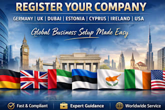 register company in germany poland cyprus estonia ireland dubai UK gmbh