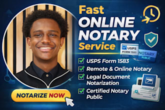 notarize usps form 1583 online same day fast certified remote notary public