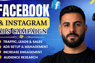 be your facebook ads campaign, fb meta ads, and instagram marketing manager