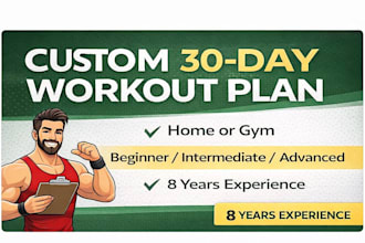 create a 30 day gym workout plan for muscle gain