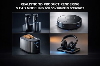 do realistic 3d product rendering and cad modeling for consumer electronics