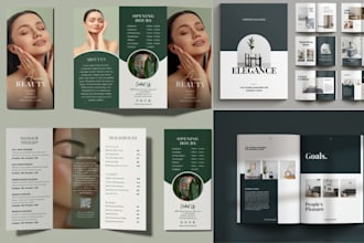 design bifold, trifold flyer brochure and listing catalog for business marketing