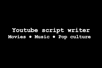 write engaging youtube scripts for movies and music
